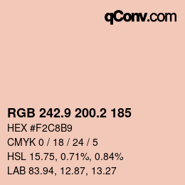 Color code: RGB 242.9 200.2 185 | qconv.com