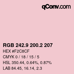 カラーコード: RGB 242.9 200.2 207 | qconv.com