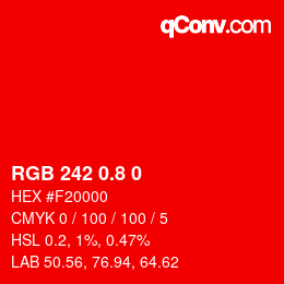 カラーコード: RGB 242 0.8 0 | qconv.com