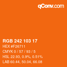 Color code: RGB 242 103 17 | qconv.com