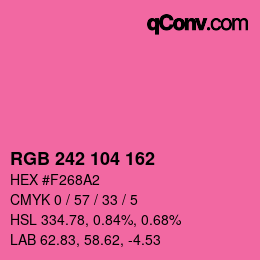 Color code: RGB 242 104 162 | qconv.com