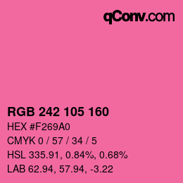 Color code: RGB 242 105 160 | qconv.com