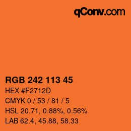 カラーコード: RGB 242 113 45 | qconv.com