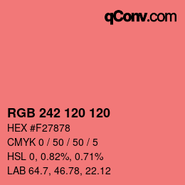 Color code: RGB 242 120 120 | qconv.com