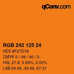 Farbcode: RGB 242 125 24 | qconv.com