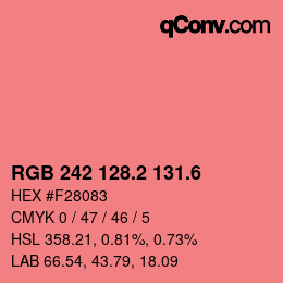 カラーコード: RGB 242 128.2 131.6 | qconv.com