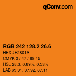カラーコード: RGB 242 128.2 26.6 | qconv.com