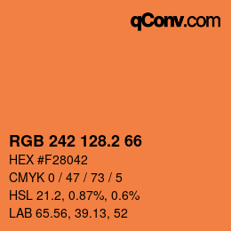 カラーコード: RGB 242 128.2 66 | qconv.com