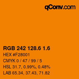 カラーコード: RGB 242 128.6 1.6 | qconv.com