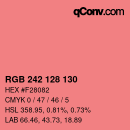 Color code: RGB 242 128 130 | qconv.com