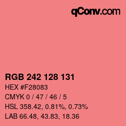 Color code: RGB 242 128 131 | qconv.com