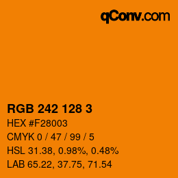 颜色代码: RGB 242 128 3 | qconv.com