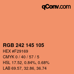 Color code: RGB 242 145 105 | qconv.com