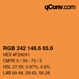 カラーコード: RGB 242 146.6 65.6 | qconv.com