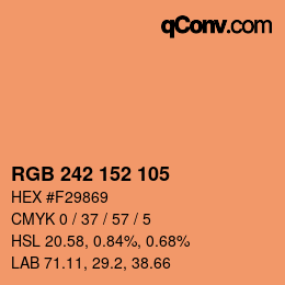 カラーコード: RGB 242 152 105 | qconv.com