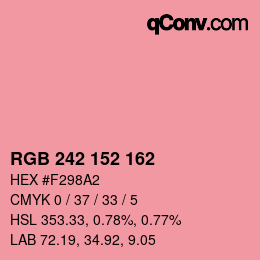 Color code: RGB 242 152 162 | qconv.com