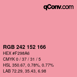 カラーコード: RGB 242 152 166 | qconv.com