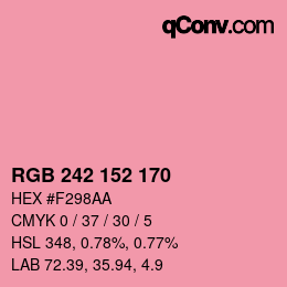 Color code: RGB 242 152 170 | qconv.com