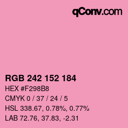 カラーコード: RGB 242 152 184 | qconv.com
