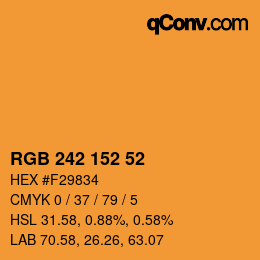 Color code: RGB 242 152 52 | qconv.com