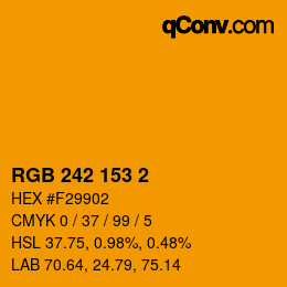 カラーコード: RGB 242 153 2 | qconv.com
