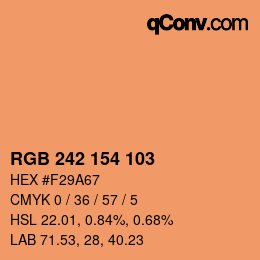 カラーコード: RGB 242 154 103 | qconv.com