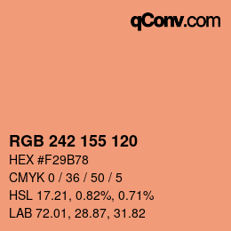 カラーコード: RGB 242 155 120 | qconv.com
