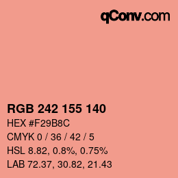 Color code: RGB 242 155 140 | qconv.com