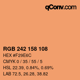 カラーコード: RGB 242 158 108 | qconv.com