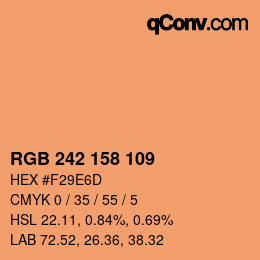 Color code: RGB 242 158 109 | qconv.com