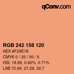 颜色代码: RGB 242 158 120 | qconv.com