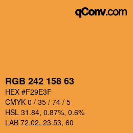 Color code: RGB 242 158 63 | qconv.com