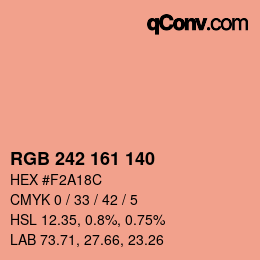 カラーコード: RGB 242 161 140 | qconv.com