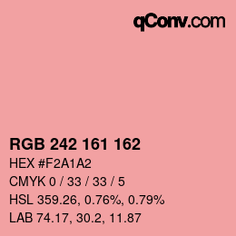 Color code: RGB 242 161 162 | qconv.com