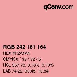 Color code: RGB 242 161 164 | qconv.com