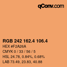 カラーコード: RGB 242 162.4 106.4 | qconv.com