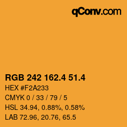 カラーコード: RGB 242 162.4 51.4 | qconv.com