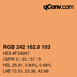 カラーコード: RGB 242 162.8 103 | qconv.com