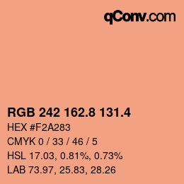 カラーコード: RGB 242 162.8 131.4 | qconv.com