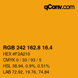 カラーコード: RGB 242 162.8 16.4 | qconv.com