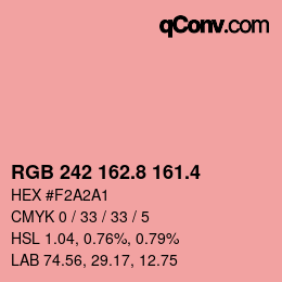 カラーコード: RGB 242 162.8 161.4 | qconv.com
