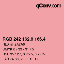 カラーコード: RGB 242 162.8 166.4 | qconv.com