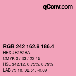 カラーコード: RGB 242 162.8 186.4 | qconv.com