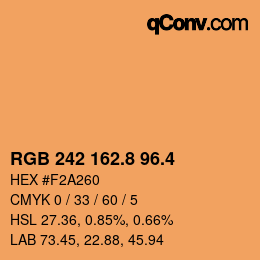 カラーコード: RGB 242 162.8 96.4 | qconv.com