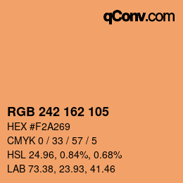 Color code: RGB 242 162 105 | qconv.com