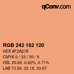 カラーコード: RGB 242 162 120 | qconv.com