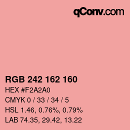 Color code: RGB 242 162 160 | qconv.com