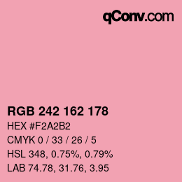 颜色代码: RGB 242 162 178 | qconv.com