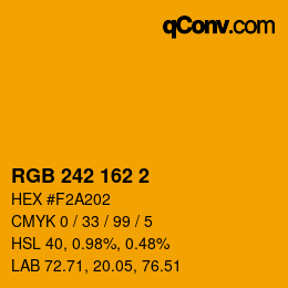 Color code: RGB 242 162 2 | qconv.com