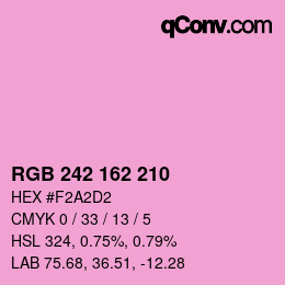 Color code: RGB 242 162 210 | qconv.com